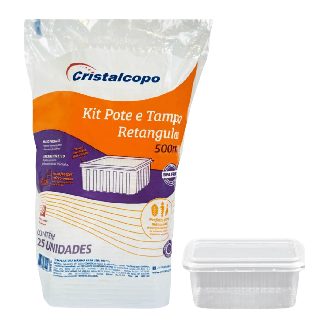 Kit pote e tampa Cristalcopo